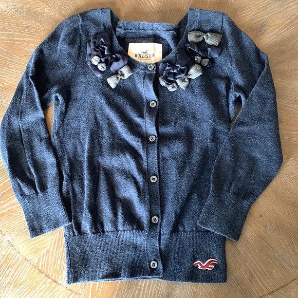 Hollister Sweaters - 3/$15 Hollister 💯% cotton navy cardigan sweater size small